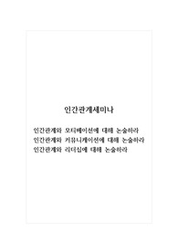 인간관계세미나_(1) 인간관계와 모티베이션에 대해 논술하라 (2) 인간관계와 커뮤니케이션에 대해 논술하라 (3) 인간관계와 리더십에 대해 논술하라