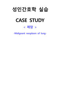 A+ 폐암 성인간호학케이스 간호진단 3개 간호과정 1개