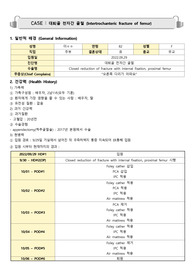 성인간호실습 대퇴골전자간골절 케이스 (간호진단1개, 간호과정1개)