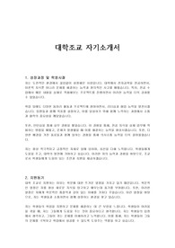대학조교 자기소개서