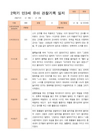 만3세 2학기 9월 -2월 관찰일지 18명