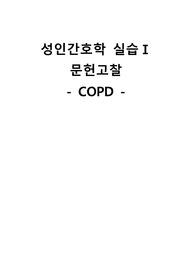 성인간호학실습 호흡기 COPD 문헌고찰
