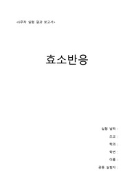 아주대 생물학실험1 결과보고서 [6주차 효소반응] (점수 10/10, 에이쁠)