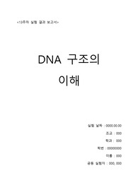 아주대 생물학실험1 결과보고서 [13주차 DNA 구조의 이해] (점수 10/10, 에이쁠)