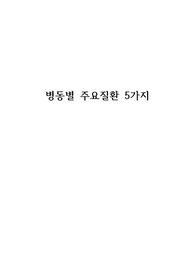 호흡기내과 &amp; 혈액종양내과 주요 질환 5가지 문헌고찰