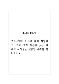 소비자심리학_프로스펙트 이론에 대해 설명하고, 프로스펙트 이론이 갖는 마케팅 시사점을 적용한 사례를 찾아보시오.