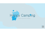 삐도리의 PPT 탬플릿 행복 캠핑 블루