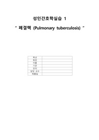 폐결핵 문헌고찰입니다.