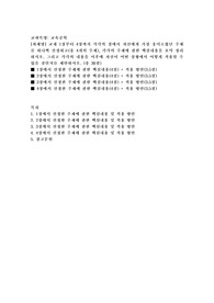 (교육공학) 교재 1장부터 4장까지 각각의 장에서 자신에게 가장 흥미로웠던 주제를 하나씩 선정하고