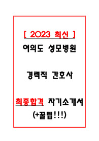 여의도 성모병원 경력직 간호사 자기소개서