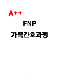 지역사회간호학) A++ FNP 가족간호과정