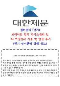 대한제분 설비관리(전기) 합격자소서 및 AI역량검사 기출 및 면접후기