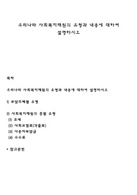 우리나라 사회복지재원의 유형과 내용에 대하여 설명하시오