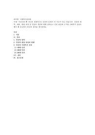 우리나라 뿐 아니라 세계적으로 인권의 문제가 큰 이슈가 되고 있습니다. 인권의 영역