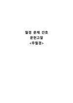 무월경 문헌고찰/ 월경문제 간호