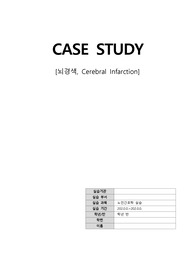 A+ 노인간호학실습 뇌경색 케이스스터디 간호진단3개