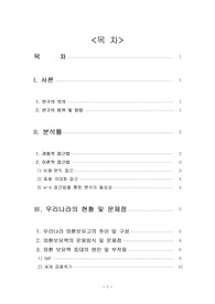 한국의 적정 외환보유액 규모  분석 및 관리방안(재무행정론)