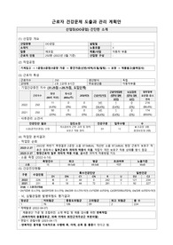 근로자 건강문제 도출과 관리 계획안