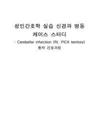 A+ 성인간호학 실습 케이스 스터디 - 신경과 병동 (소뇌경색 Cerebellar infarction) 간호진단 5개 간호과정 5개