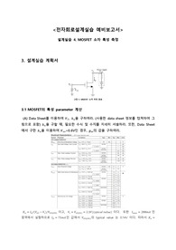 중앙대 전자회로 설계 실습 예비보고서 4_MOSFET 소자 특성 측정