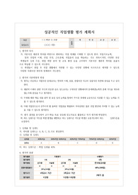 [평가 계획서][평가 기준안] 성공적인 직업생활 평가 계획서 예시입니다.