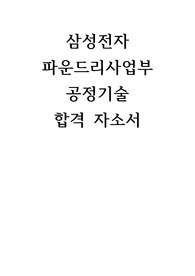 삼성전자 파운드리사업부 공정기술 합격 자소서