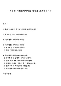 미국의 사회복지행정의 역사를 토론해봅시다