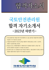 (2023년 하반기)국토안전관리원 공채 합격 자기소개서(전문가 첨삭/ 국토안전관리원 신입사원 채용 지원동기 합격 이력 및 지원서)
