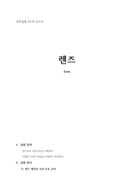 (A+) 광학실험 실험보고서 - 렌즈