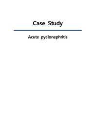 Acute pyelonephritis CASE 급성 신우신염 케이스 문헌고찰, 사례3개, 각각 진단4개이상, 간호과정1개