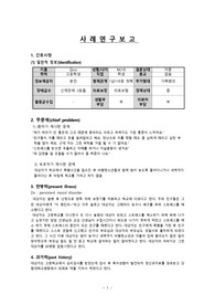 정신간호 사례관리(케이스스터디) 보고서 입니다. (정신건강전문요원 수련)