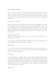 BASIC RULES OF SURFING 서핑 기본 수칙 (영문)