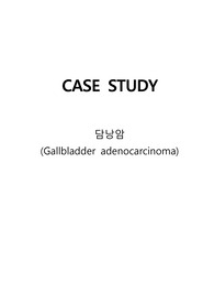 성인간호학 담낭암 CASE STDUY 케이스 스터디 간호과정