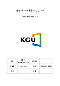 생활속화학물질과건강 레포트