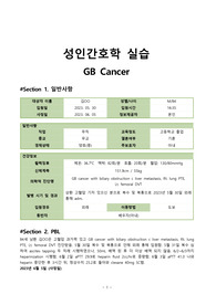 A+받은 성인간호학실습 CASE 담낭암 GB Cancer_간호과정 2개
