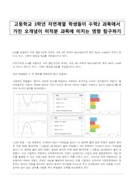 &lt;현역의대생&gt; 수2 과목에서 가진 오개념이 미적분 과목에 미치는 영향_탐구보고서_수학(세특)