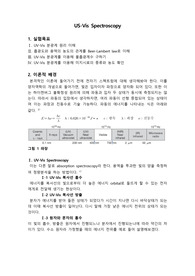 고분자공학과 UV-Vis Spectroscopy 예비보고서/ A+