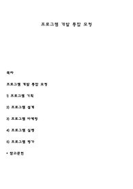 프로그램 개발 통합 모형