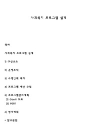 사회복지 프로그램 설계
