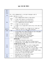 정신간호실습 프로그램 계획서
