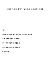 사회복지 분석틀에서 길버트와 스펙트의 분석틀