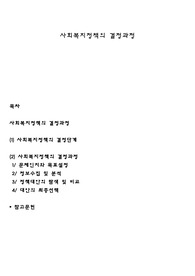 사회복지정책의 결정과정