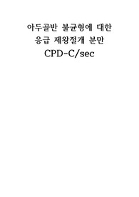 A+ 아두골반 불균형에 대한 응급 제왕절개 분만 CPD-C/sec CASE STUDY 케이스스터디 간호진단 5개, 간호과정 2개