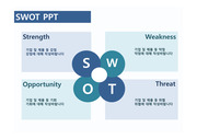 [SWOT분석 ppt] swot ppt자료서식 템플릿양식 SWOT PPT 디자인탬플릿(블루2종류)