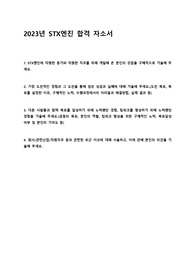 2023년 STX엔진 생산기술 합격 자소서