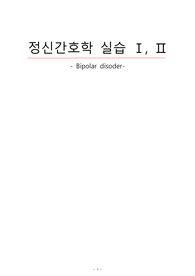 양극성장애 간호과정 2개