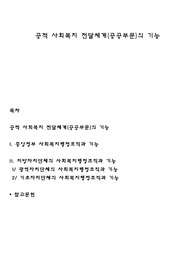 공적 사회복지 전달체계(공공부문)의 기능