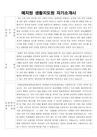 예지원 생활지도원 합격 자기소개서