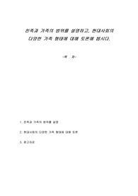 친족과 가족의 범위를 설명하고, 현대사회의 다양한 가족 형태에 대해 토론해 봅시다.