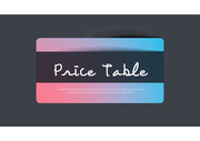 삐도리의 PPT 탬플릿 컬러풀 가격 테이블 라이트